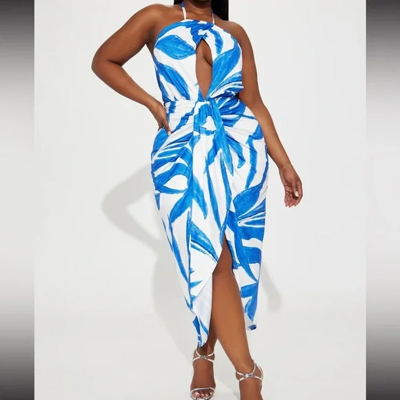 Blue and White dress - Picture 1 of 4